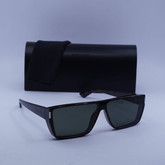Saint Laurent SL 757 002 Square Sunglasses - Havana/Grey - Picture 1 of 10
